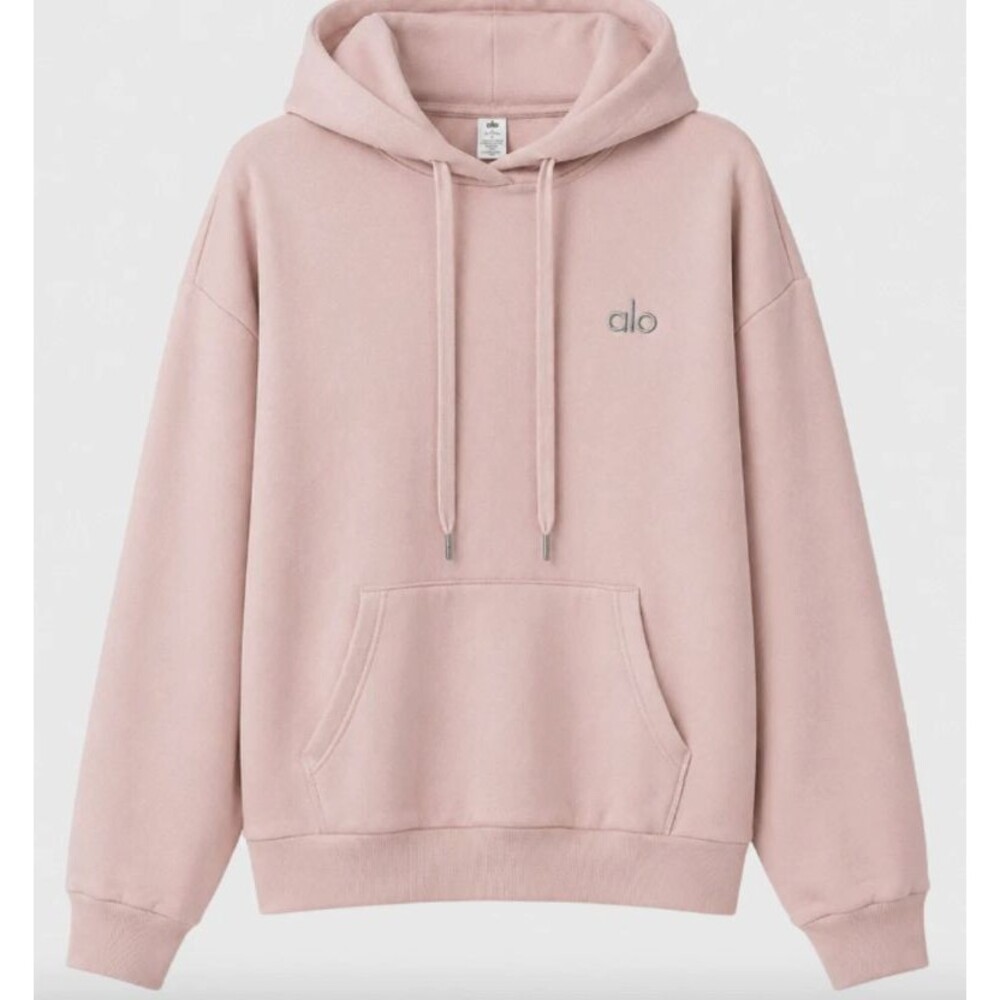 Alo Pink Yoga Accolade Hoodie Ballet Pink